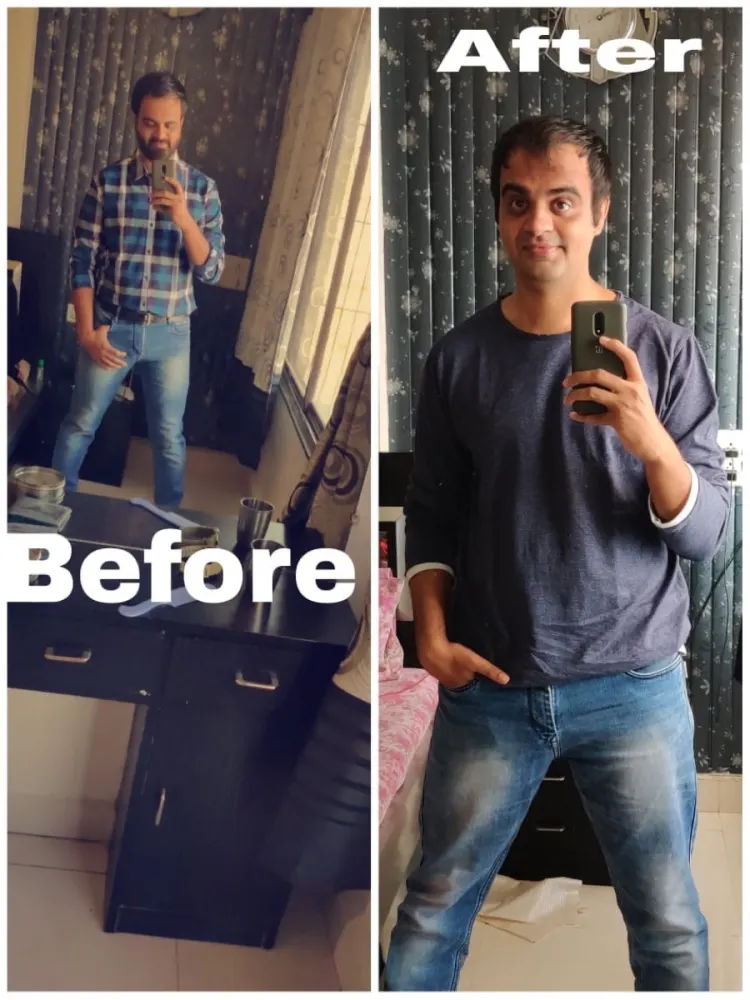 Weight loss transformation